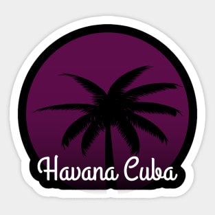 Havana Cuba Palm Shirt Sticker